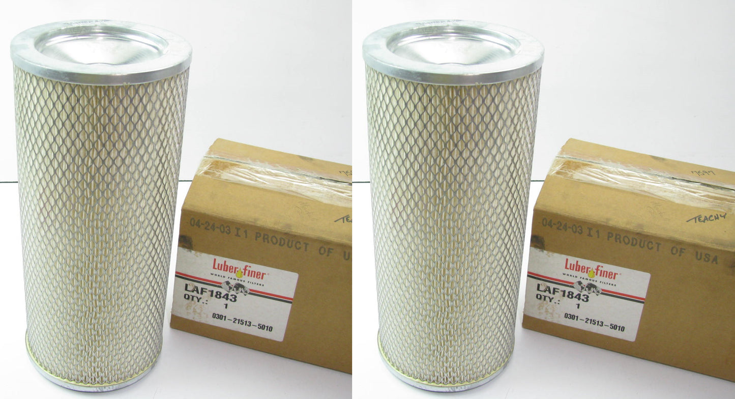 (2) Luberfiner LAF1843 Air Filters For CAT 65 65B, Scraper 627E