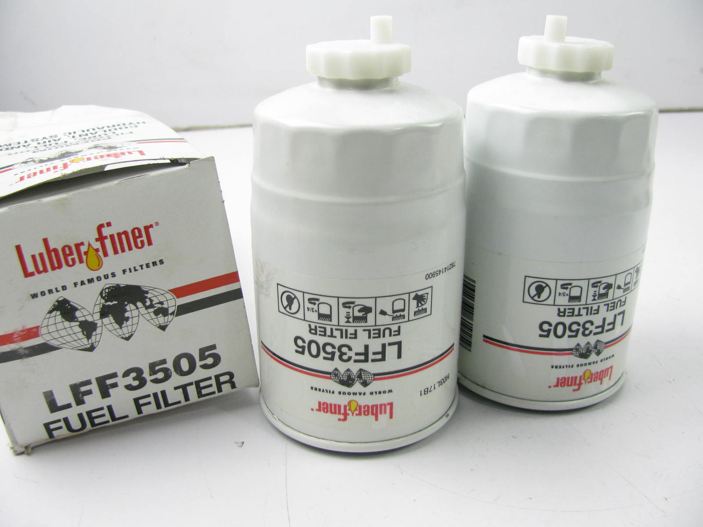 (2) Luberfiner LFF3505 Diesel Fuel Water Separator Filter