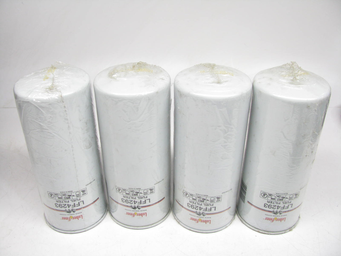 (4) Luberfiner LFF4293 Fuel Filter For 1997-2002 Freightliner Century Class
