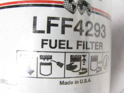 (4) Luberfiner LFF4293 Fuel Filter For 1997-2002 Freightliner Century Class