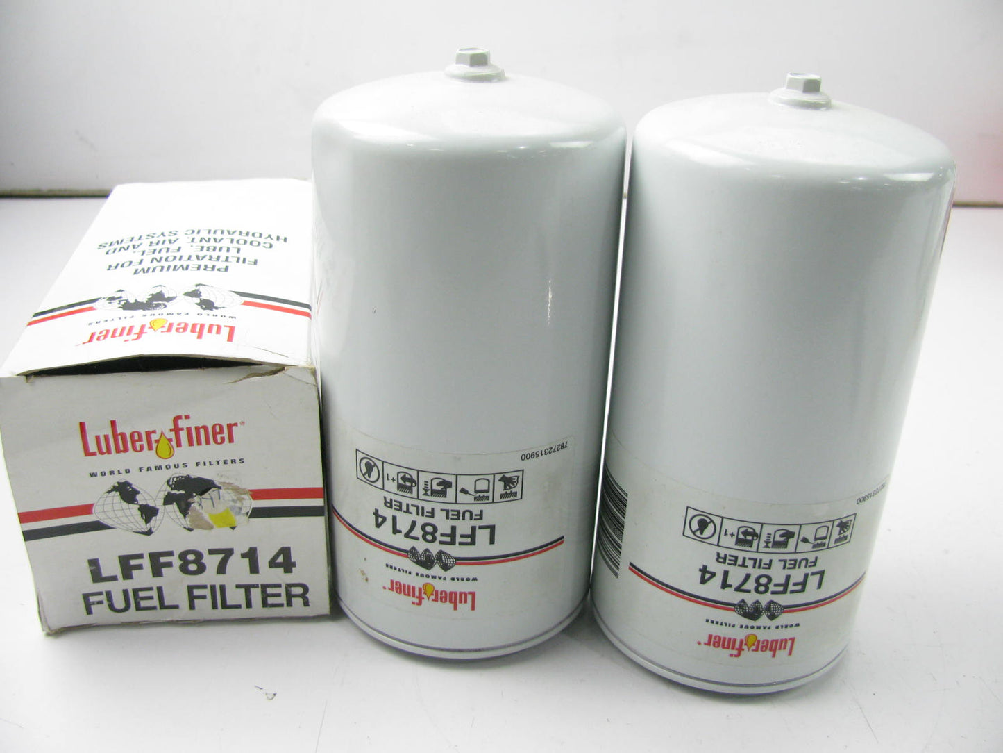 (2) Luberfiner LFF8714 Fuel Filters For Allis-Chalmers 7060, 7080 Tractors