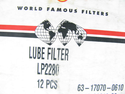 (12) Luberfiner LP2280 Oil Filter Replaces 51153 PT135 LF672 LP2280 L20009