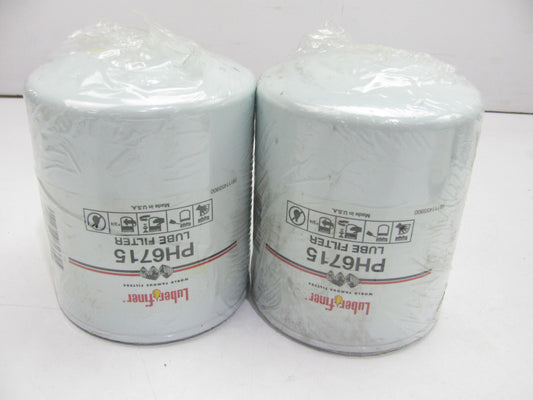 (2) Luberfiner PH6715 Engine Oil Filter