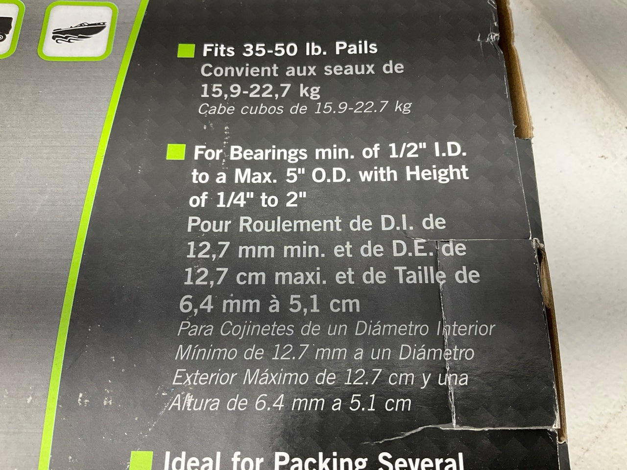 Lubrimatic 55-107 Grease Pump Bearing Packer 35-50 Gallon Pails, 5 Gal Plastic