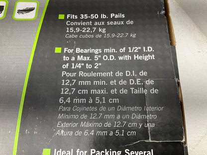 Lubrimatic 55-107 Grease Pump Bearing Packer 35-50 Gallon Pails, 5 Gal Plastic