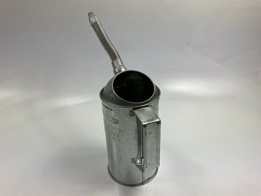 LubriMatic 75-442 2 Quart Galvanized Metal Liquid Measure Can W/ Flex Spout