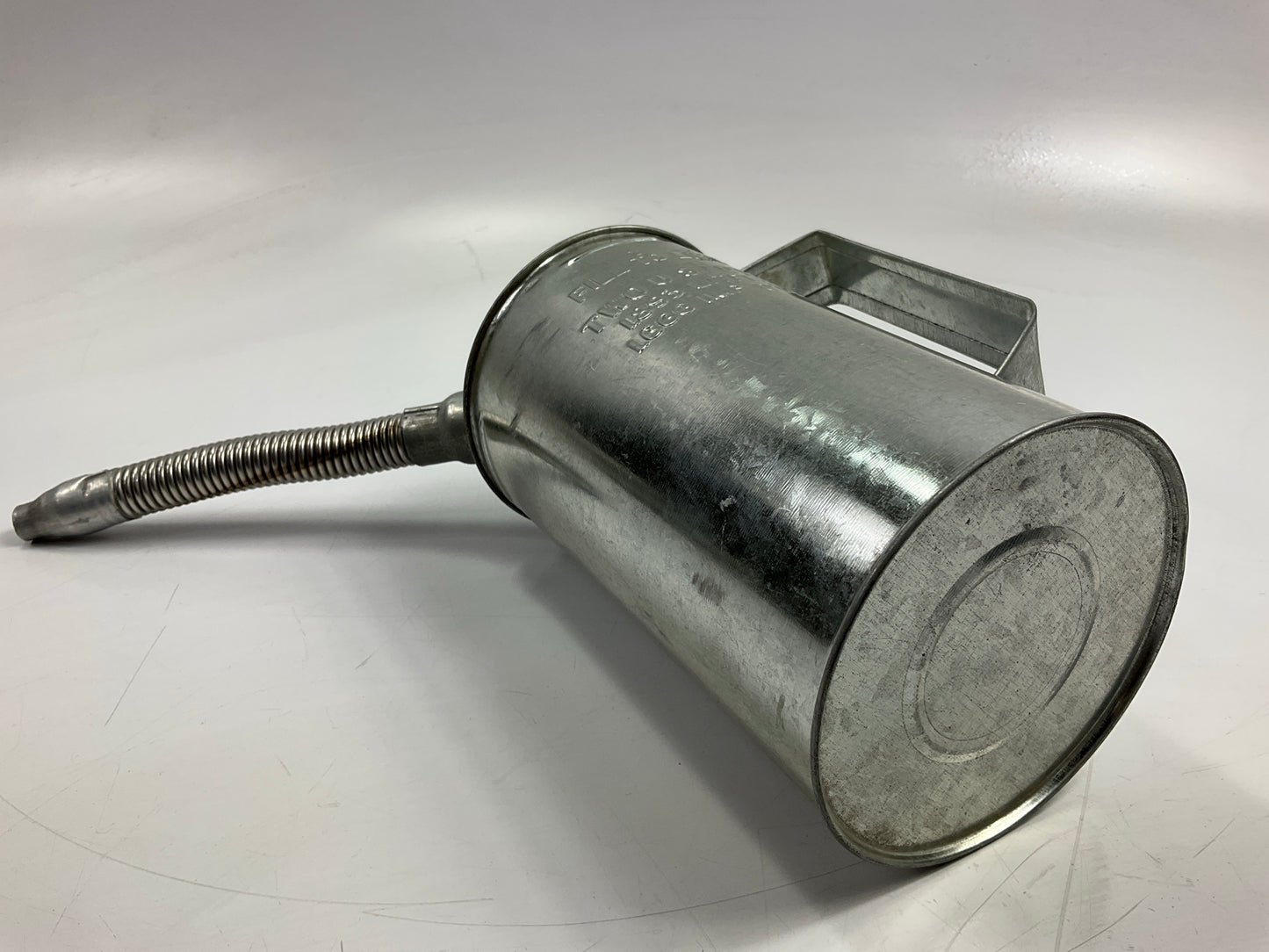 LubriMatic 75-442 2 Quart Galvanized Metal Liquid Measure Can W/ Flex Spout