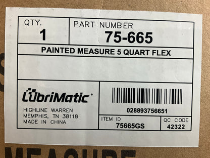 LubriMatic 75-665 Painted Measure Automotive Liquid Can W/ Flex Spout - 6 Quart