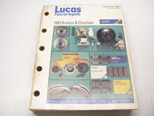 Lucas 1000 Brake & Clutch Auto Parts Catalog - October 1993, 371 Pages