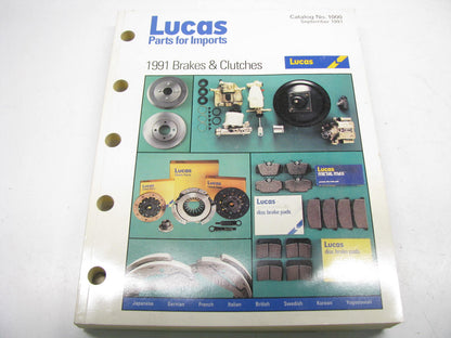 Lucas 1000 1991 Brake & Clutch Parts Catalog For Imports - 296 Pages