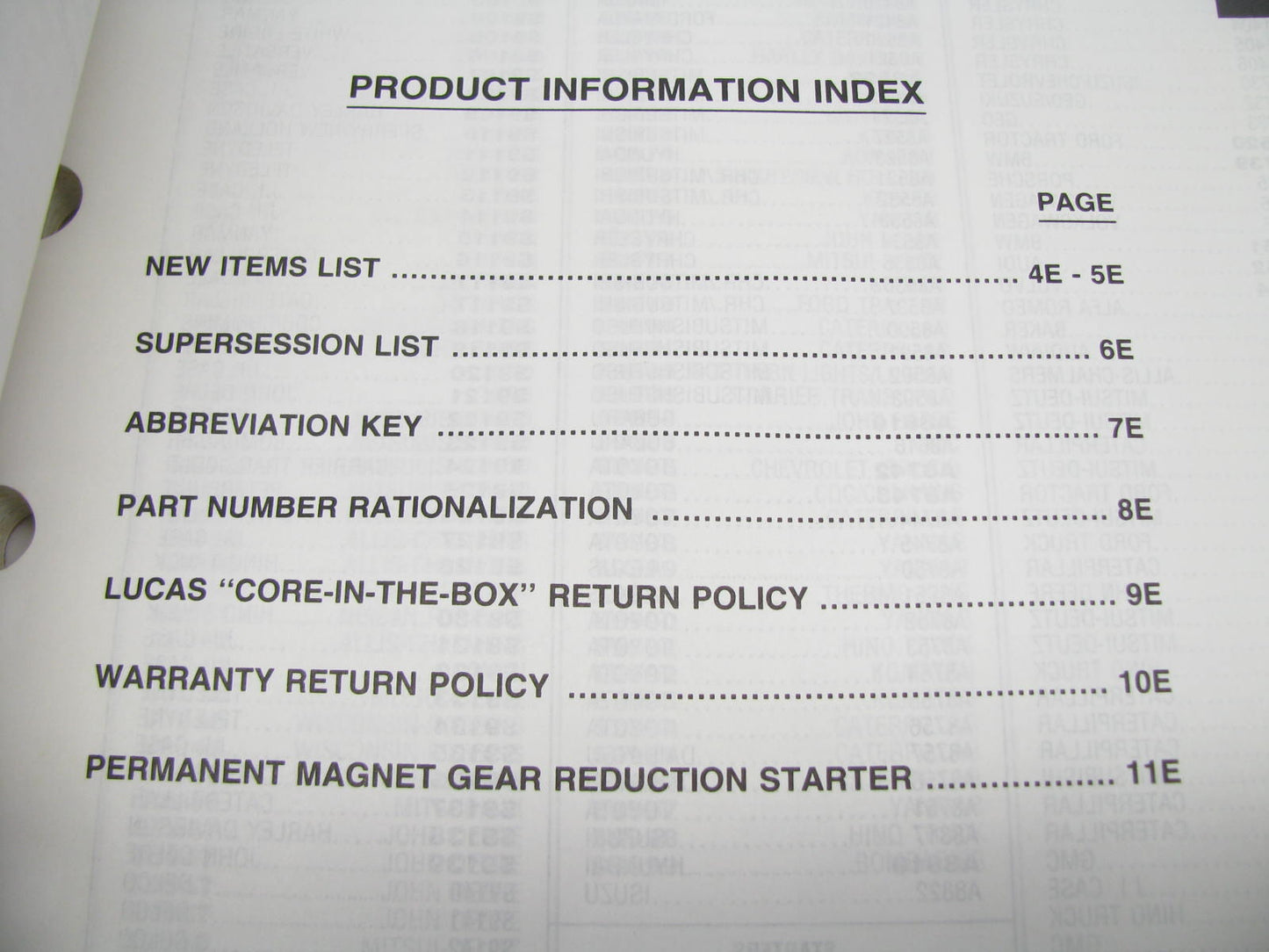 Lucas 1020-1990 Alternator, Starter, Generator & Regulator Catalog 1990 244 PG