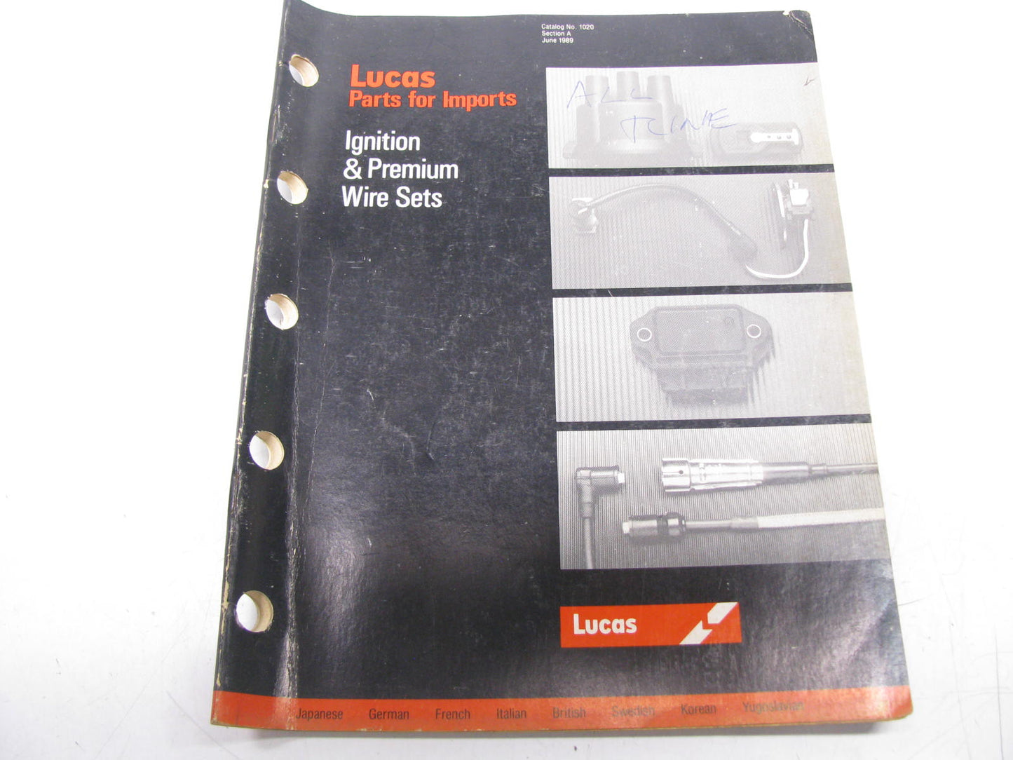 Lucas 1020 Ignition Wire Spark Plug Wire Set Parts Catalog - 1989, 80 Pages