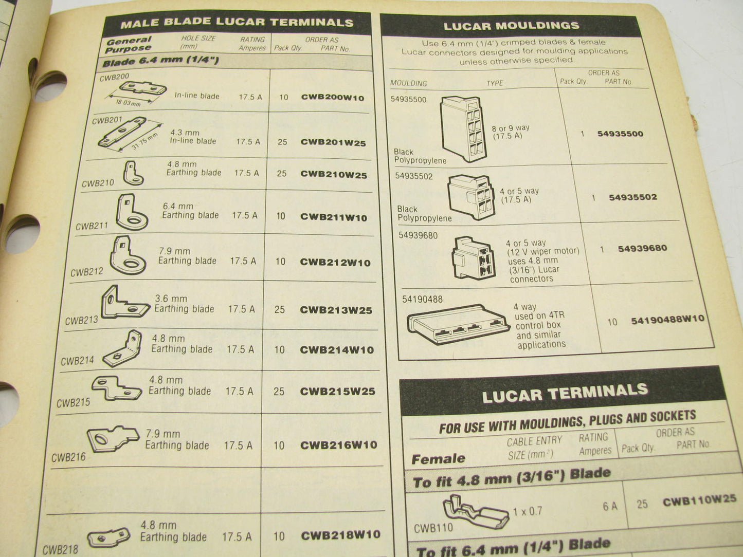 Lucas 1020 Ignition Wire Spark Plug Wire Set Parts Catalog - 1989, 80 Pages