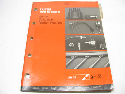 Lucas 1020 Auto Parts Catalog From 1990 - IGNITION, SWITCHES & PREMIUM WIRE SETS