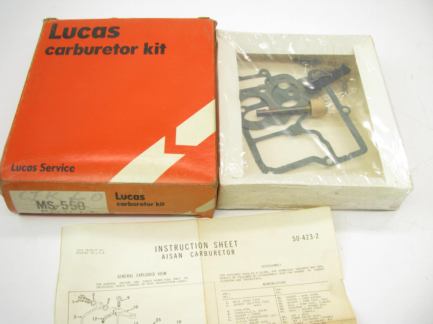 Lucas MS-550 Carburetor Rebuild Kit For 1970-1973 Toyota Corolla