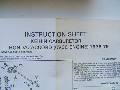 Lucas MS-713 Carburetor Rebuild Kit for 1976-1979 Honda Keihin 3-BBL
