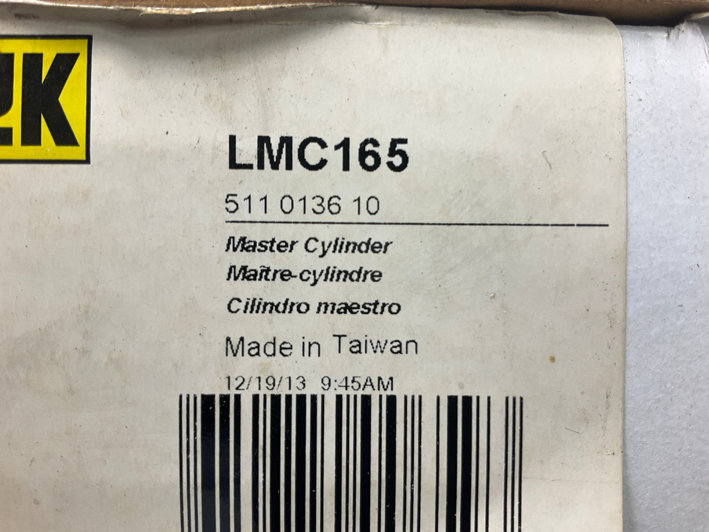 LUK LMC165 Clutch Master Cylinder