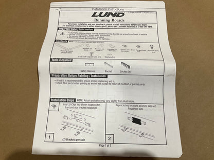 Lund 22008786 Summit Ridge Running Board Kit For 2004-2014 Ford F-150 SuperCrew