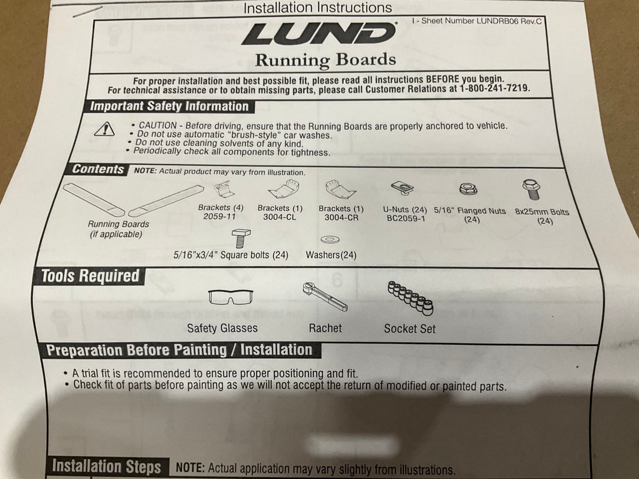 Lund 22008786 Summit Ridge Running Board Kit For 2004-2014 Ford F-150 SuperCrew