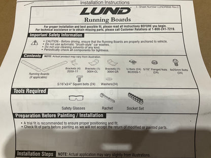 Lund 22008786 Summit Ridge Running Board Kit For 2004-2014 Ford F-150 SuperCrew