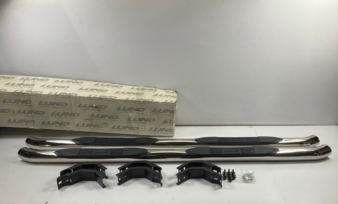 Lund 22672179 Stainless Steel 3'' Round Nerf Bars For 2005-2018 Frontier King Cab