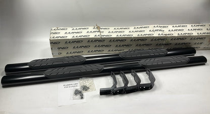 Lund 23678176 Black 4'' Oval Straight Nerf Bars For 2005-24 Nissan Frontier CREW