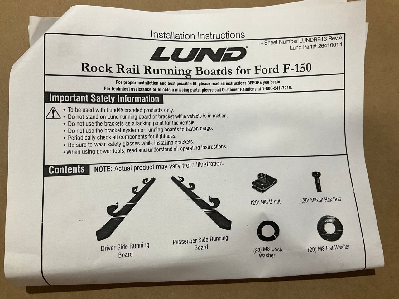 Lund 26410014 Rock Rail Nerf Step Bars 2004-2013 FORD F-150 SUPER CREW