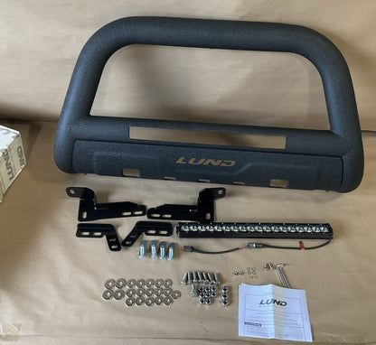 Lund 27121203 Black Bull Bar W/ LED Light Bar 11-18 Silverado & Sierra 2500 3500