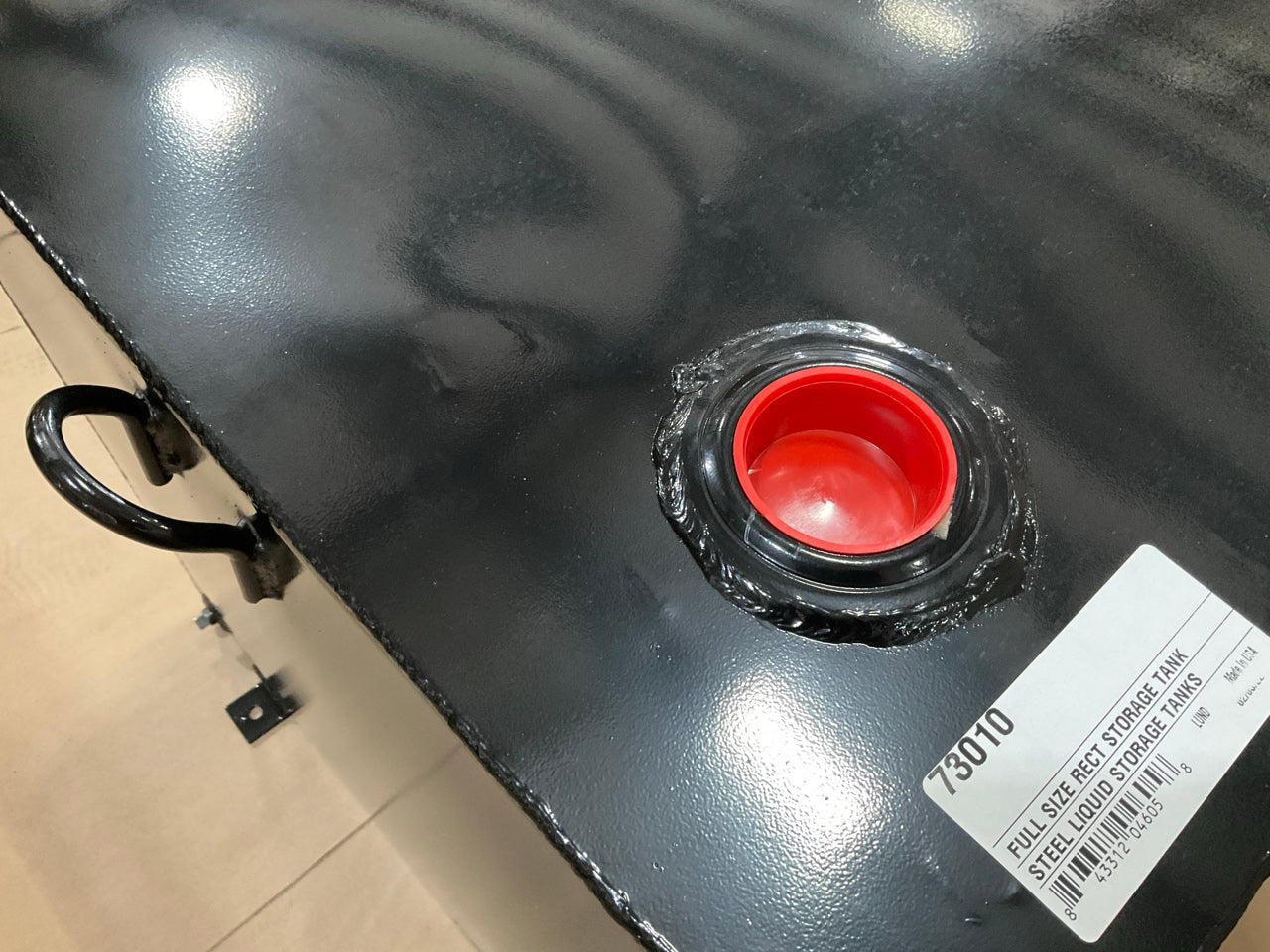 Lund 73010 Full Size 100 Gallon Fuel Storage Tank, Black Steel - 48 X 23 X 23''