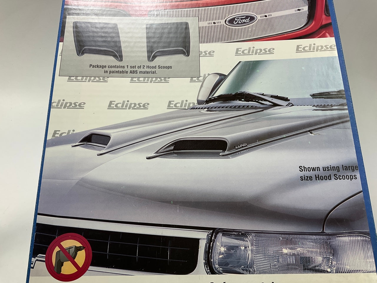 Lund 80002 Eclipse Medium Hood Scoops