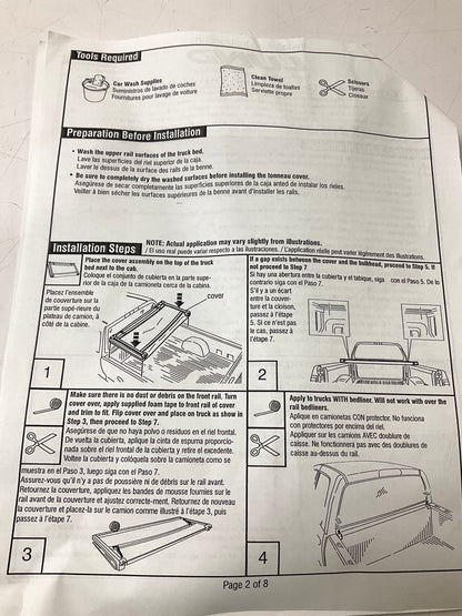 MISSING TAPE Lund Tri-Fold Tonneau 5.75' Bed Cover 07-13 Sierra, Silverado 1500