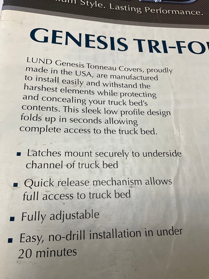 Lund Tri-Fold Tonneau 5.75' Tonneau Bed Cover For 07-13 Sierra, Silverado 1500