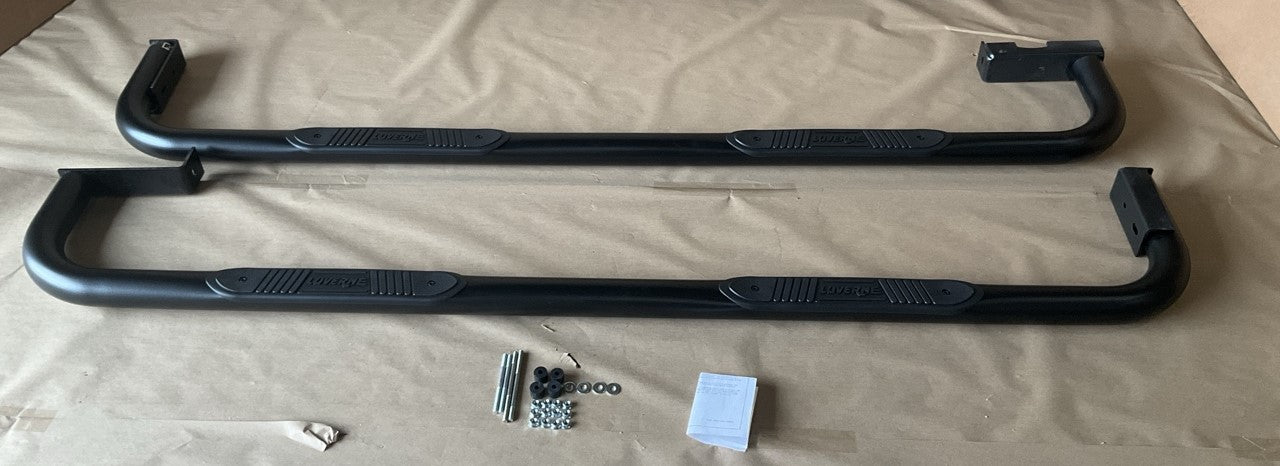 Luverne 451523 BLACK 3'' Round Nerf Step Bars For 2015-2018 Ford F-150 SUPERCREW