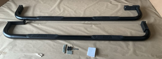 Luverne 451523 BLACK 3'' Round Nerf Step Bars For 2015-2018 Ford F-150 SUPERCREW