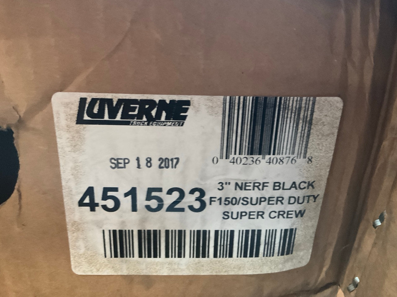 Luverne 451523 BLACK 3'' Round Nerf Step Bars For 2015-2018 Ford F-150 SUPERCREW
