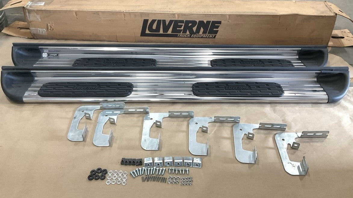 Luverne 481412 Polished Side Entry Steps - 2015-19 Silverado & Sierra Double Cab