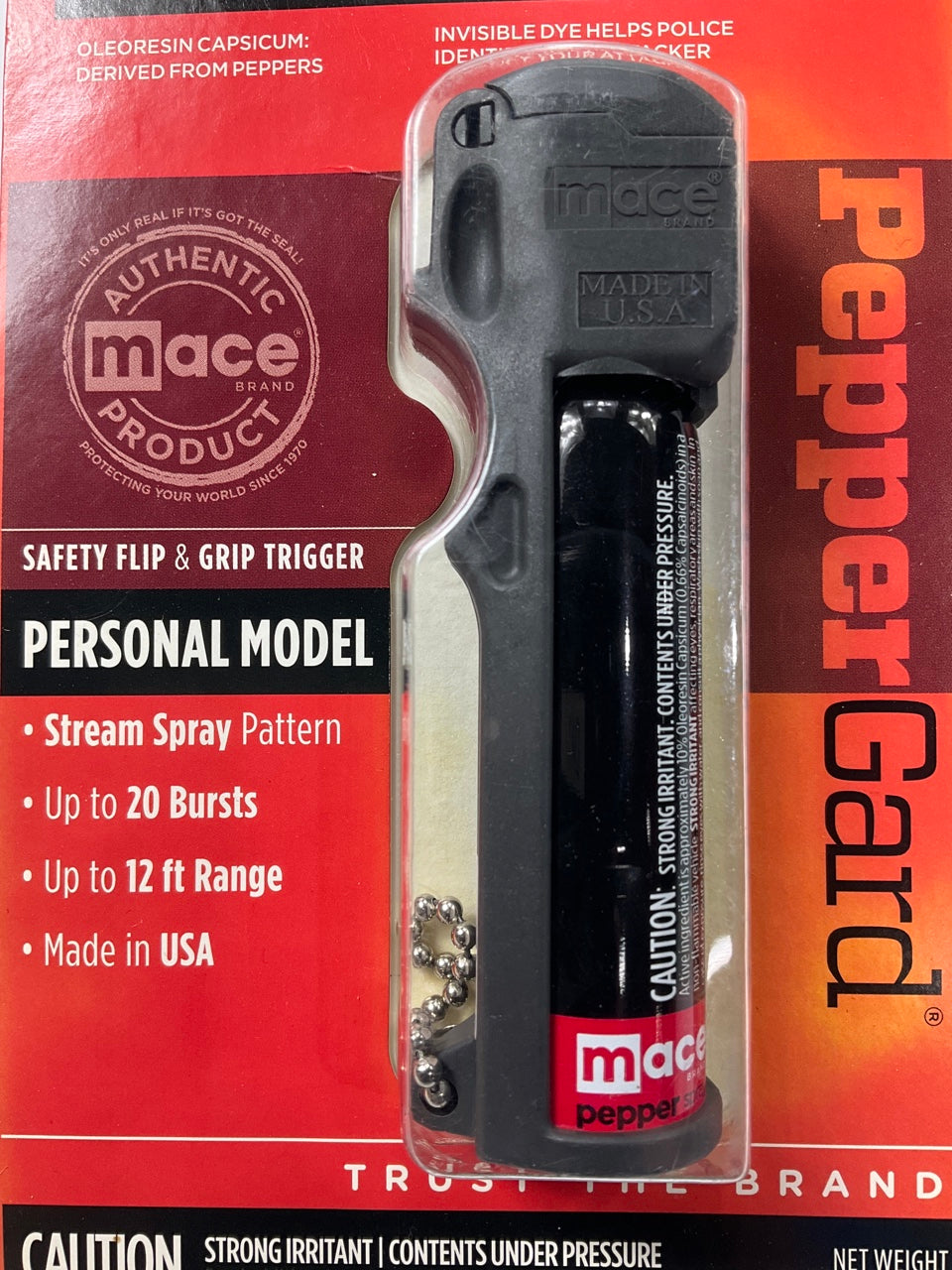 MACE PepperGard PEPPER SPRAY Personal 12 Ft. Range 80153