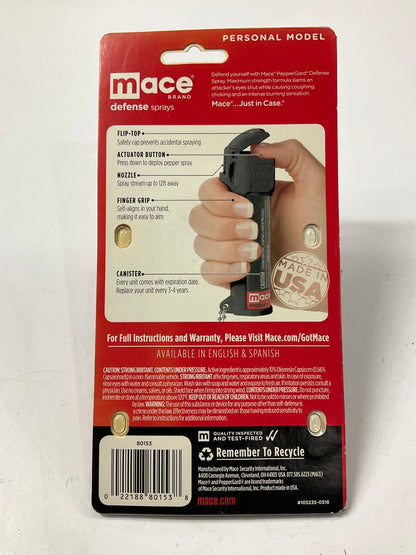 MACE PepperGard PEPPER SPRAY Personal 12 Ft. Range 80153