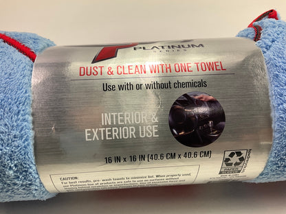 (30) BLUE Machimpex 578189724 Microfiber Cleaning Cloth Towel 16''x16'' Large