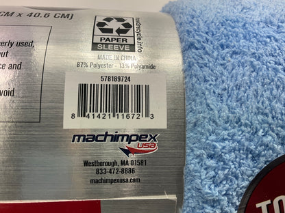 (30) BLUE Machimpex 578189724 Microfiber Cleaning Cloth Towel 16''x16'' Large