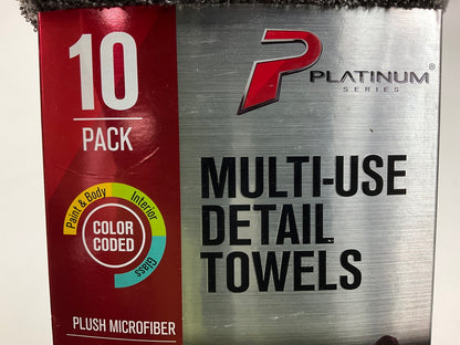 Machimpex MPX-10110 Platinum Series 10-PACK MICROFIBER XL DETAIL TOWELS 14 X 16''