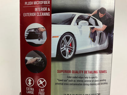 Machimpex MPX-10110 Platinum Series 10-PACK MICROFIBER XL DETAIL TOWELS 14 X 16''
