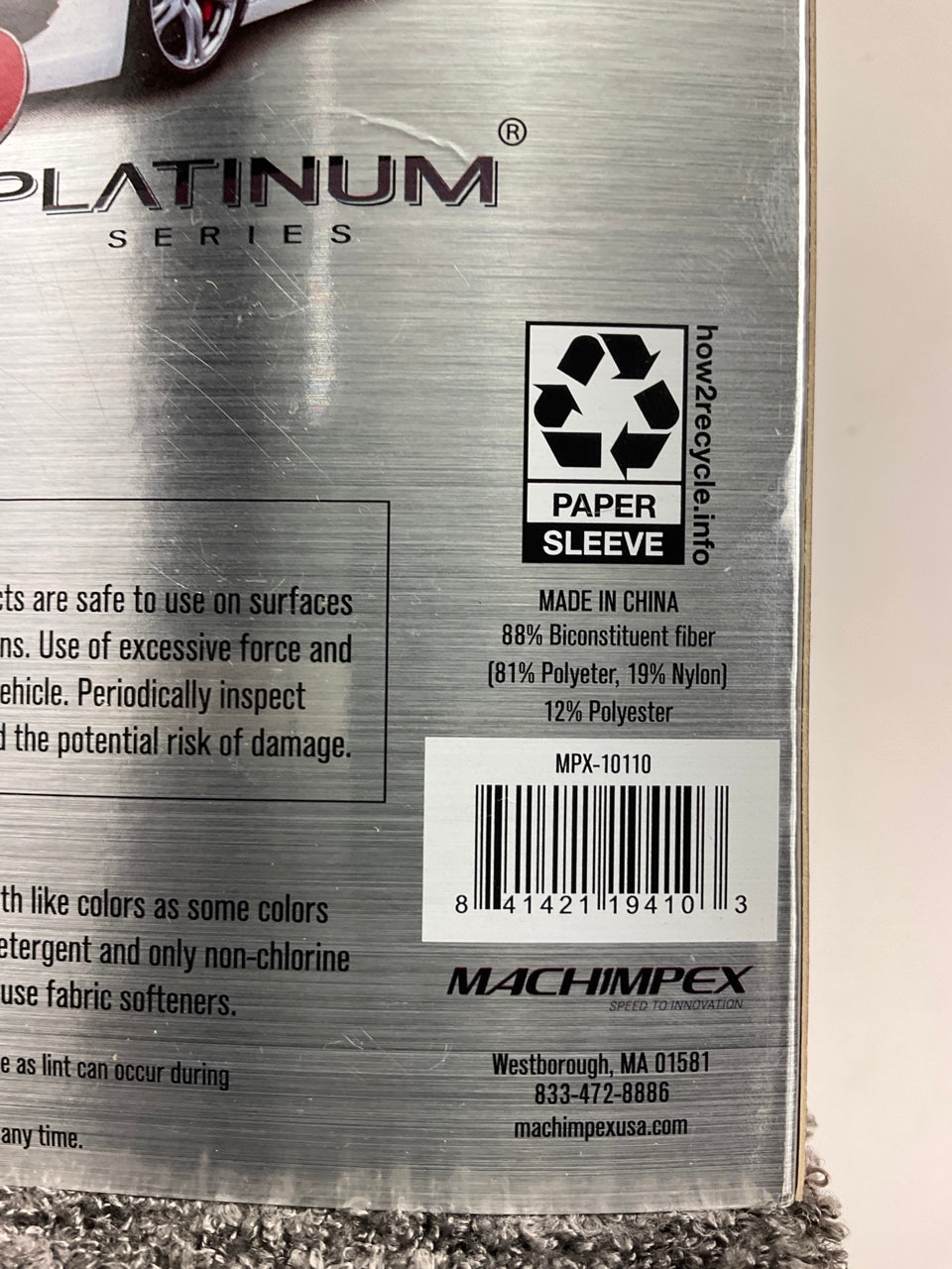 Machimpex MPX-10110 Platinum Series 10-PACK MICROFIBER XL DETAIL TOWELS 14 X 16''