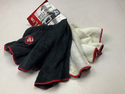 Machimpex MPX-138862 Coral Fleece Buff & Polish Cloth 16x16'', 6 Pack