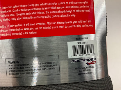 Machimpex MPX-139713 Auto Detail Clay Backing Wash Mitt