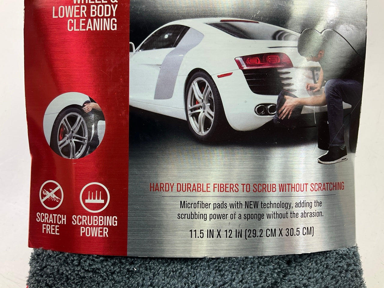 Machimpex MPX-182627 Microfiber Scrub Cleaning Cloth Towels 11''x12'',  2/pack