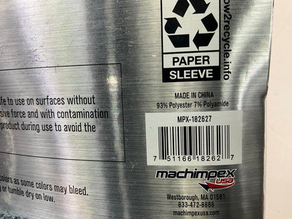 Machimpex MPX-182627 Microfiber Scrub Cleaning Cloth Towels 11''x12'',  2/pack