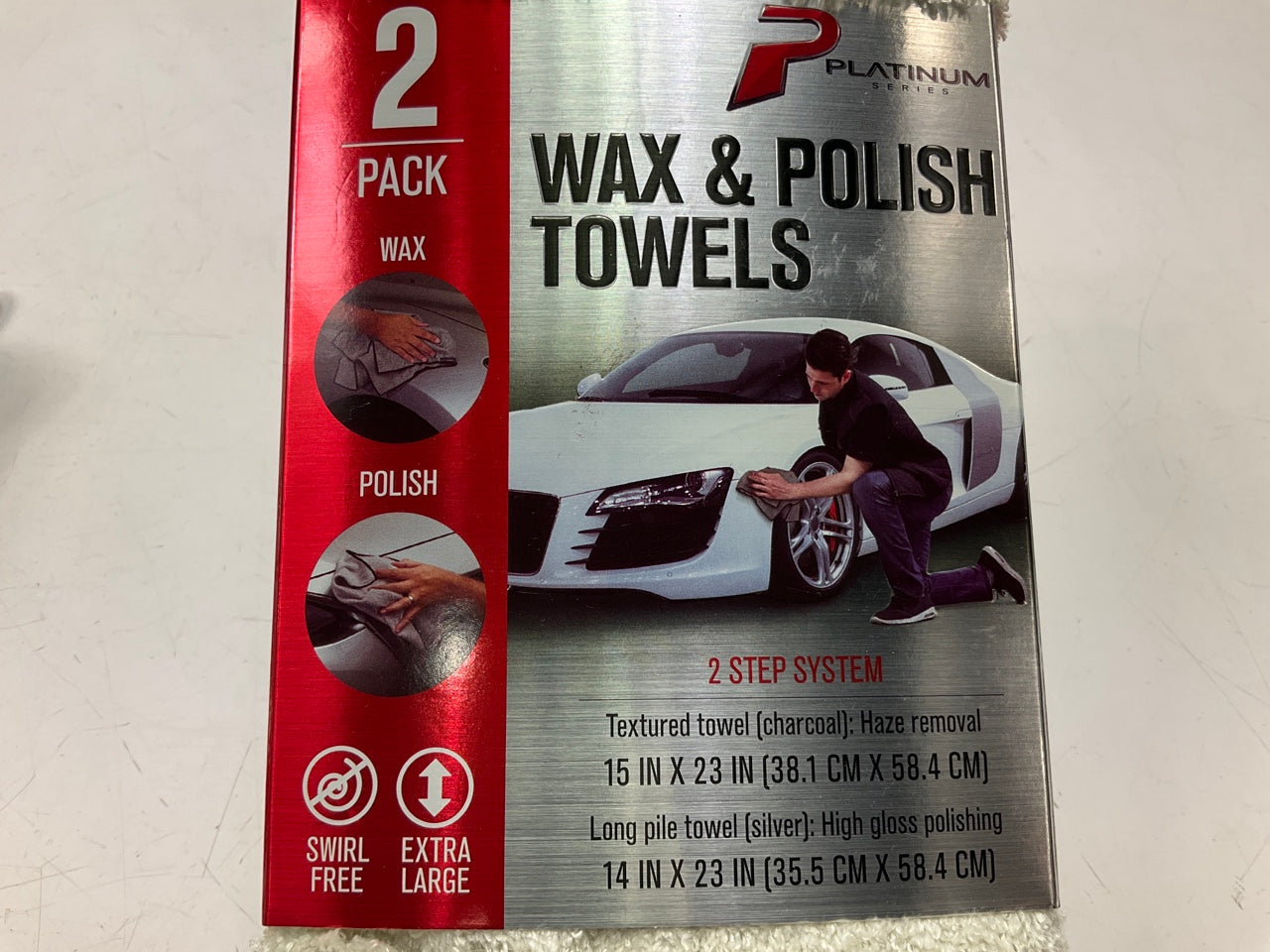 (2) Machimpex R-394129 Wax & Polish Towels 2pk