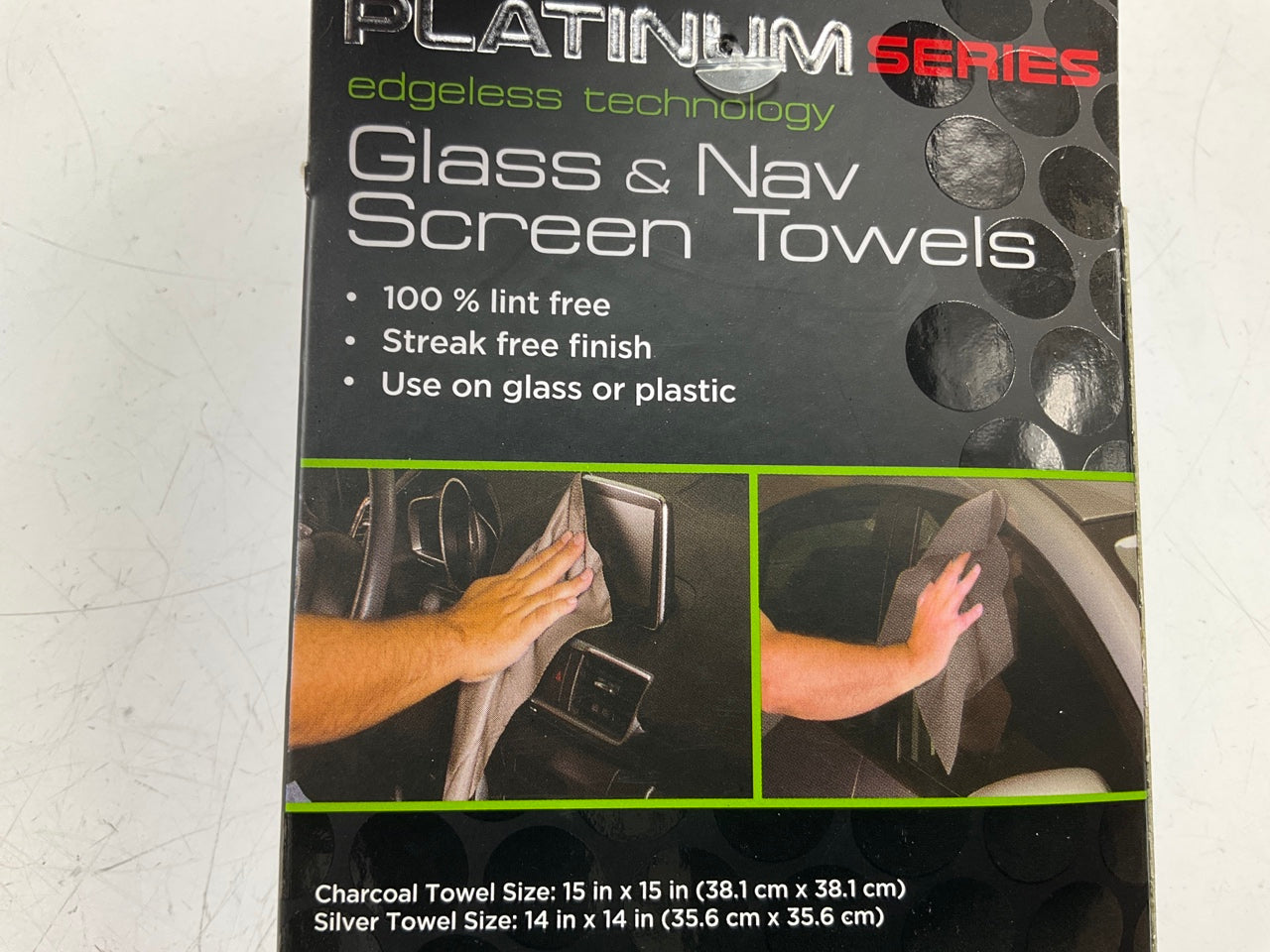 Machimpex R-394426 Glass & Navigation Screen Cleaning Towel, Lint Free, 2-pack