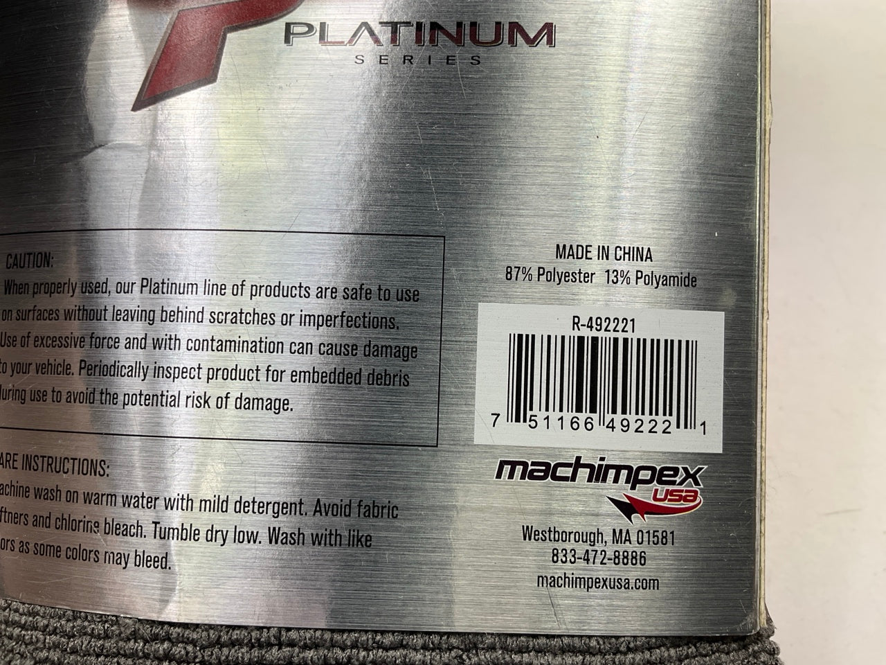 Machimpex R492221 Quick Pro Detailer Towels 10/pk, 15'' X 23'', Durable & Washable